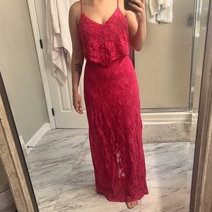 Pink long dress